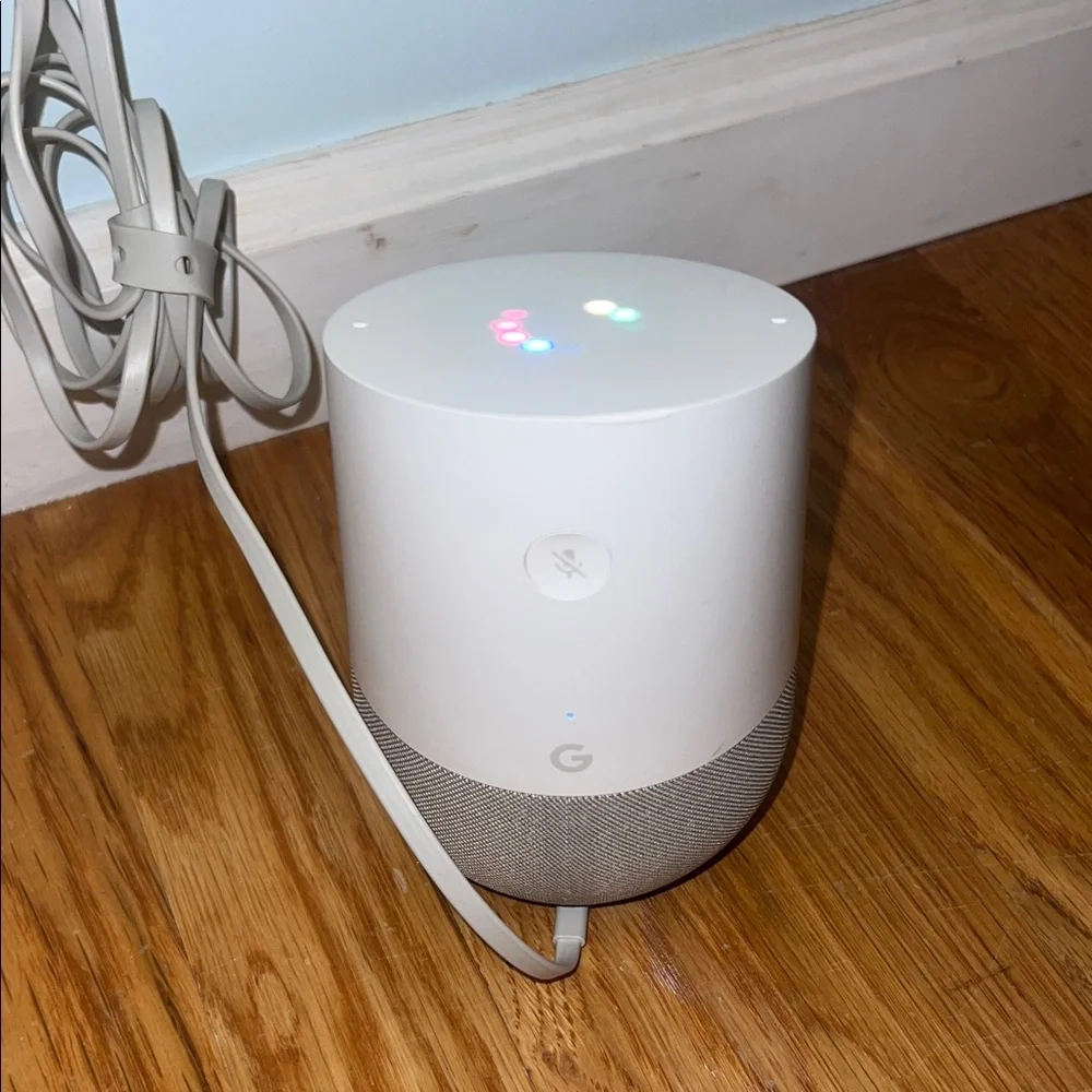 Google Home Speaker in White and Gray